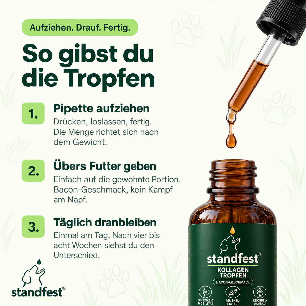 standfest Kollagen-Tropfen