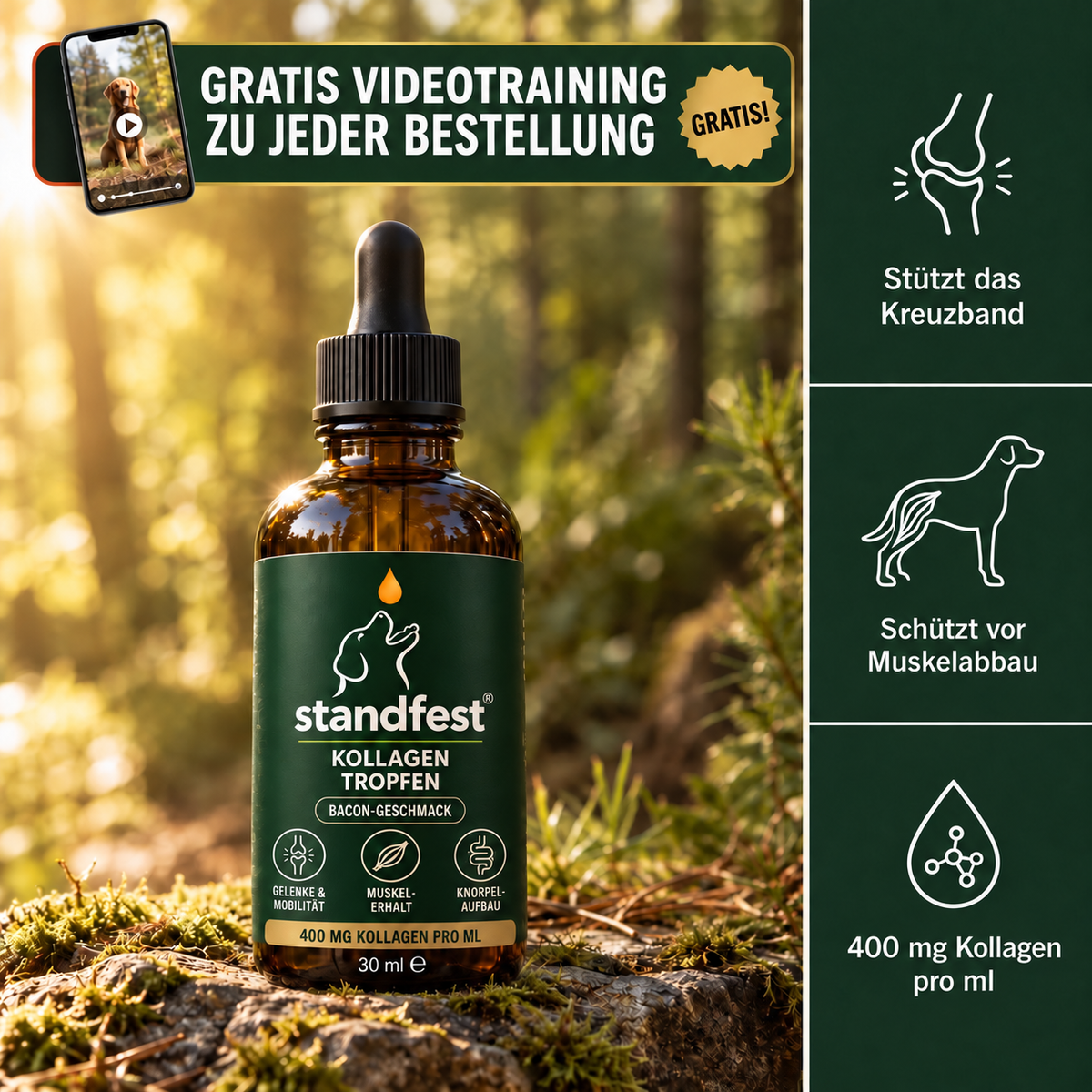standfest Kollagen-Tropfen